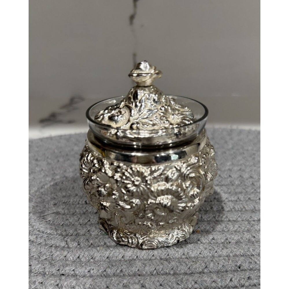 Vintage Harrison Fisher HF-0918 Silver Plated Sugar Bowl Condiment Jar